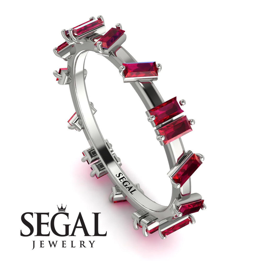 Baguette Ruby Eternity Band - Journee No. 12